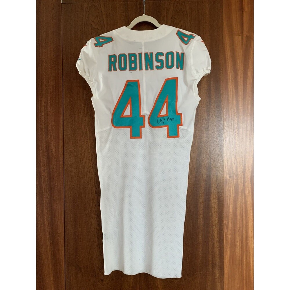 Chop Robinson Miami Dolphins autographed worn/issued game jersey with COA